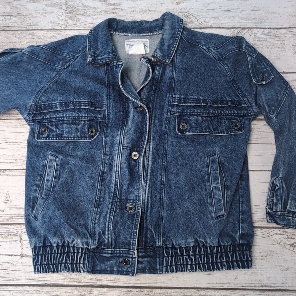Vintage Tradition 80's Denim Bomber Jacket Jean Jacket